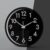 Silent Non Ticking Led Wall Clock Light Sensor Auto Illuminated Adjustable Brightness Black (White Glow) 10 inch