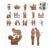Silhouette Stencils – Reusable Painting Templates, 16 Pieces Art Craft Tool