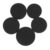 Silicone Piggy Bank Stopper Plug Black 5pcs Money Jar