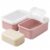 Silicone Soap Molds with Lids for Bar Soap Making, 2 Pack Deep, Blush Pink