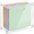 SiliFine Clear Acrylic Hanging File Organizer Box with Handles, 13.6 x 10.4 x 5.1 Inches Narrow Desktop Document Holder for Letter A4 Size, Paper Storage Rack for Desk Office Home