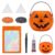 SiliFine Halloween Mini Orange Pumpkin Bedazzling Kit 2.5 Inch DIY Coloring Decorations with Pumpkin Gem Glue Tray and Tweezer Art and Craft Party Supplies for Holiday Festive Gift