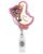 Silly Goose with Flowers Badge Reel, Pink Gifts for Friends Colleagues