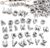 Silver Acrylic Alphabet Letter Beads A-Z, 26PCS Large Hole