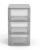 Silver Medium 3-Drawer Plastic Organization Tower, Rolling Storage Cart with Lockable Casters for Bedroom Bathroom Office Craft Supplies