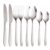 Silverware Set 410 Stainless Steel Round Handle Silver 2 Sets