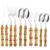 Silverware Set Bamboo 18/8 Stainless Steel Silver Pack Of 10