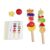 Simhoa Children Cognitive Game Fruit Lacing Beads Threading Toy Stacking Blocks Matching Cards Wooden Educational Set for Hand Eye Coordination and Pattern, Candied Haw Skewers