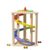 Simhoa Children Educational Track Toy Car Ramp Slide with Spiral Rolling Lanes and Gear Panel Wooden Frame for Smooth Motion Suitable for Preschool Learning playroom Nursery