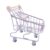 Simhoa Mini Shopping Cart Desktop Organizer Kids Grocery Trolley Iron Material Cute Ornament Suitable for Office Storage Party Decoration Gift Giving, Purple