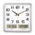 Simple and Versatile Modern Square Wall Clock with Multifunction Display, Temperature and Humidity Calendar, Modern Wall Clock, Decorative Clock (Color : White) (Gray)