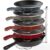 Simple Houseware Cabinet Pantry Pot and Pan Organizer Holder Rack, Chrome (Pack of 6)