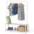 Simple Houseware Kids Freestanding Clothing Garment Rack with Shelf, White