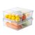 SIMPLEMADE Clear Refrigerator Organizer Bins – Clear Bins for Fridge, Containers for Fridge and Freezer, Multipurpose Storage for Kitchen, Office, Bathroom, Pack of 3 (Design 2)