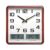 Simple Modern Square Wall Clock Multi-function Display Temperature and Humidity Calendar Clock Modern Wall Clock Decorative Clock (Color : Brown) (Brown)