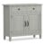 SIMPLIHOME Connaught 40″ Wide Solid Wood Cabinet in Fog Grey