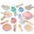 SimpliPlay Wooden Play Dishes for Kids Kitchen, Play Kitchen Accessories