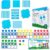 Simply Magic 131+4 PCS Jumbo Blue Magnetic Base Ten Blocks & 48 PCS Magnetic Ten Frames for Math