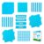 Simply magic 131+4 PCS Jumbo Blue Magnetic Base Ten Blocks for Math + Headings – Math Manipulatives, Base 10 Blocks, Place Value Manipulatives Magnets, Counters for Kids, Classroom Must Haves
