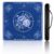 Sindlloger Mahjong Mat for Table, 31.5 x 31.5 Inch American Mahjong Mat with Printed Rules, Thick Anti-Slip Noise-Reducing Game Mat (Flowers 12)