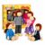 Sing2sky Wooden Dollhouse People Set – 5-Piece Poseable Family Figures (Father, Mother, Brother, Sister, Baby) – Forest-Style Montessori Pretend Play Dolls for Toddlers, Girls & Boys Ages 3+