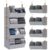 Singhoow 4 Tier Collapsible Hanging Closet Organizer, Trapezoid Open-Front Fabric Storage Shelf, Reinforced Anti-sag Hanging Basket, Tool-Free Organizer for Bedroom, Narrow Wardrobe, RV & Apartment