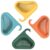 Sink Drain Shelf Plastic, 4 Pcs Triangular Sink Food Waste Strainer and Sponge Holder, Corner Basket for Soap, Sponge, Scrubber, PP Polypropylene, Space Saving Kitchen Sink Accessory