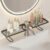 Sink Organizer Rack,No-Drill Freestanding Carbon Steel Faucet Storage Shelf, Washbasin Shelf, Tool-Free Organizer, Space-Saving Bathroom Countertop Organizer, Easy Drainage New (Black Large)