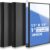 Sinload 3 Pcs 11″ x 17″ 3 Ring Binder 1 Inch Large D Ring Binders with Pockets Presentation Folder View with Customizable Clear Cover for Documents Files Projects (Black)