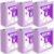 Sinload 6 Pcs 3 Ring Binder, 5 Inch Large Capacity 3 Slant D Ring Binders with Pockets, 8.5″ x 11″ Presentation Folder View Binder with Customizable Clear Cover for Documents Files Projects (Purple)