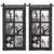 Sintuff 2 Sets 6 Opening Picture Frame Collage, Fit 5×7 Photos, Distressed Black Wooden Barn Door Window Farmhouse Picture Frame Collage for Living Room Bedroom Wall Decor