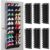 Sintuff 6 Pack Over the Door Organizer, Black 10-Tier Hanging Storage Shelves with Hooks, Double Row Nonwoven PVC Door Rack for Closet, Pantry, Bathroom, Bedroom, Dorm