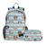 siphylline Blue White Striped Dog Kids School Backpack Boys Boy School Backpack With Lunch Box Bag For 9-10 years