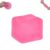 Siporui 5cm/1.97in Ice Cube Squishy Fidget Toy for Kids Ages 3+ & Adults – Slow Rising Gel Filled Sensory Squeeze Cube for Desk, Classroom, Office, Party Favors (Pink)