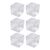 Sisyeuo 6Pcs Study Square Box Viewer Box with Magnification Lid School Educational Tool for Nature Exploration Study Container for Science
