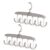 Sisyeuo Rotatable Multi-Hook Wardrobe Wavy Structure & Portable Design for Efficient Small Space Organization Sturdy Rotating Garment Rack