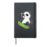 Skateboarding Panda Bear Hardcover Journal, Black