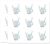 Skeleton Hand Rock Sign Alien Holographic 18 Pack 2 Inch Vinyl Stickers