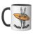 Skeleton Hand Surfboard surfer slang, gnar-gnar Ceramic Mug, Black/White, 11oz