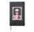 Skeleton Pink Bubble Halloween Cute Women Hardcover Journal, Black