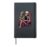 Skeleton Reading With Black Cat Spooky Halloween Costume Hardcover Journal, Black