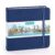 Sketch Book 5 x 5 Inch Navy Blue Hardcover Sketchbook Lay Flat Square Drawing Journal with Ribbon Bookmark Inner Pocket Acid Free Paper for Pencil Charcoal Pen Travel Art
