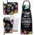 Skicuff Christian Floral Oven Mitts and Pot Holders with Chaf Apron,Set of 5 Heat Resistant Religious Bible Inspirational Gift for Cooking Kitchen Church Favor (Classic)