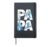 Ski Dad and Kid PAPA Mountain Winter Sports Theme Design Hardcover Journal, Black
