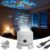 Skluauat Hd Smart Dynamic 5d Holographic Night Light Projector, LED Ocean Light for Kids Ceiling Nightlight, 360° Rotating Ocean Wave, USB Powered, Adjustable Brightness for Bedroom (Ocean,USB)