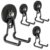 SKNOOY Heavy Duty Magnetic Garage Hooks,4 Pack Strong Large Magnet Hook for Power Drill,Garden Tools,Hose,Pegboard,Garage, Workshop,Magnetic Storage Hooks for Indoor Outdoor Hanging(Black)