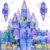 SKTMYY 114pcs Magnetic Tiles for Kids,3D Diamond Princess Ice Castle, Magnetic Tiles Age 3-5 4-8,STEM Educational Toys for Girls Kids Birthday Gift