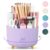 SKYDUE 360 Rotating Purple Pen & Art Supply Organizer – 5 Slot Desk Organizer for Office, School, Home