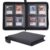 SKYHJK 4 Pocket Toploader Binder, Fits 128 Cards, Premium PU Leather Top Loader Storage Binder with Zipper, Waterproof Side Loading Card Holder for 3″ x 4″ Rigid Toploaders and Sports Cards (Black)