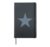 Slate Grey Star on Multiple Colours Hardcover Journal, Black